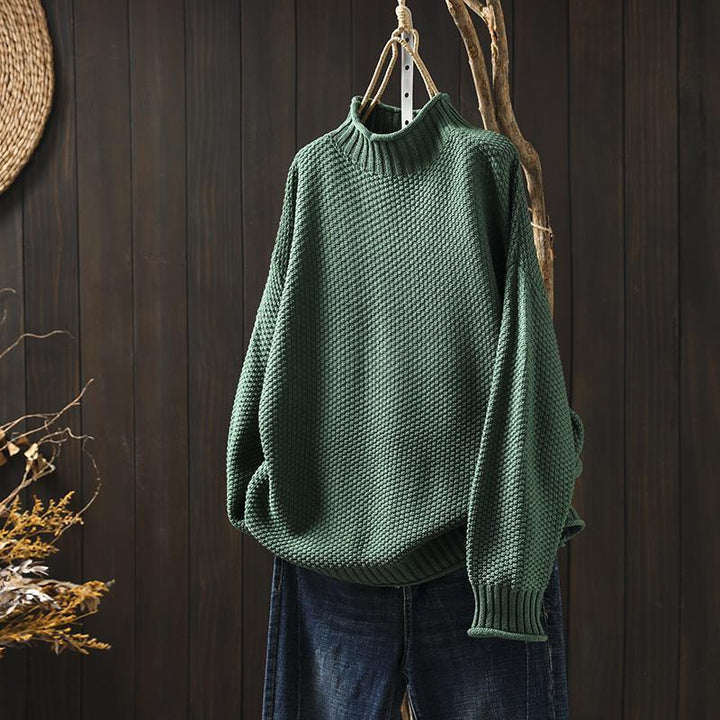 MINA | PULLOVER MIT ROLLKRAGEN aus Strick mit lockerer Passform