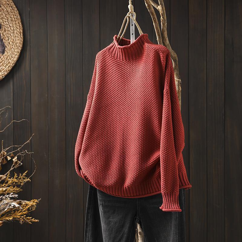 MINA | PULLOVER MIT ROLLKRAGEN aus Strick mit lockerer Passform