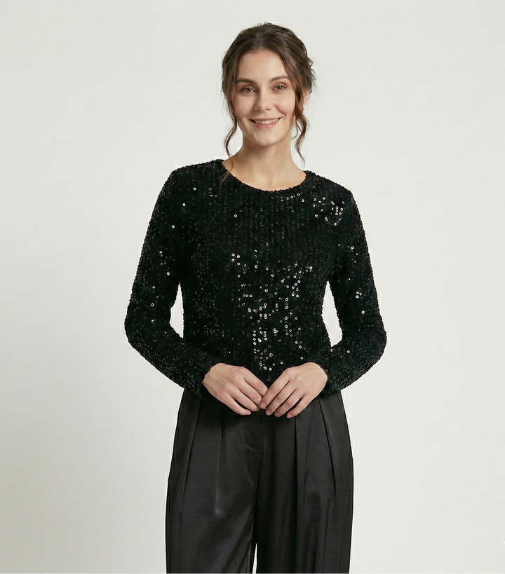 Anna | Cardigan mit Schleifen- und Pailletten-Details