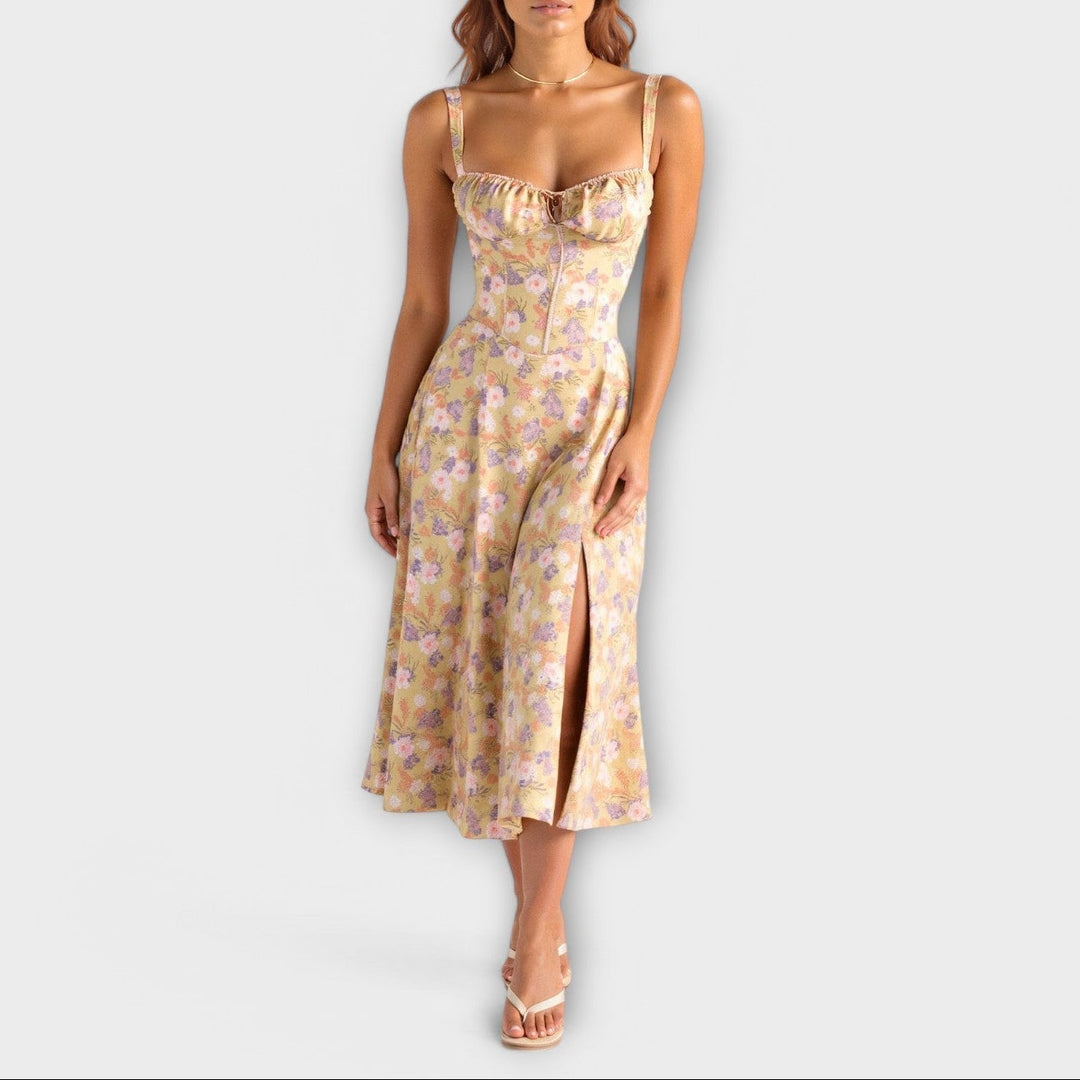 Paula | Exklusives Midi-Kleid mit Korsett