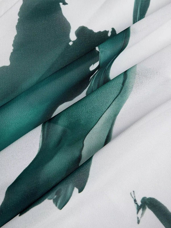 Soraya | Langes Kleid mit feinem Aquarelldesign