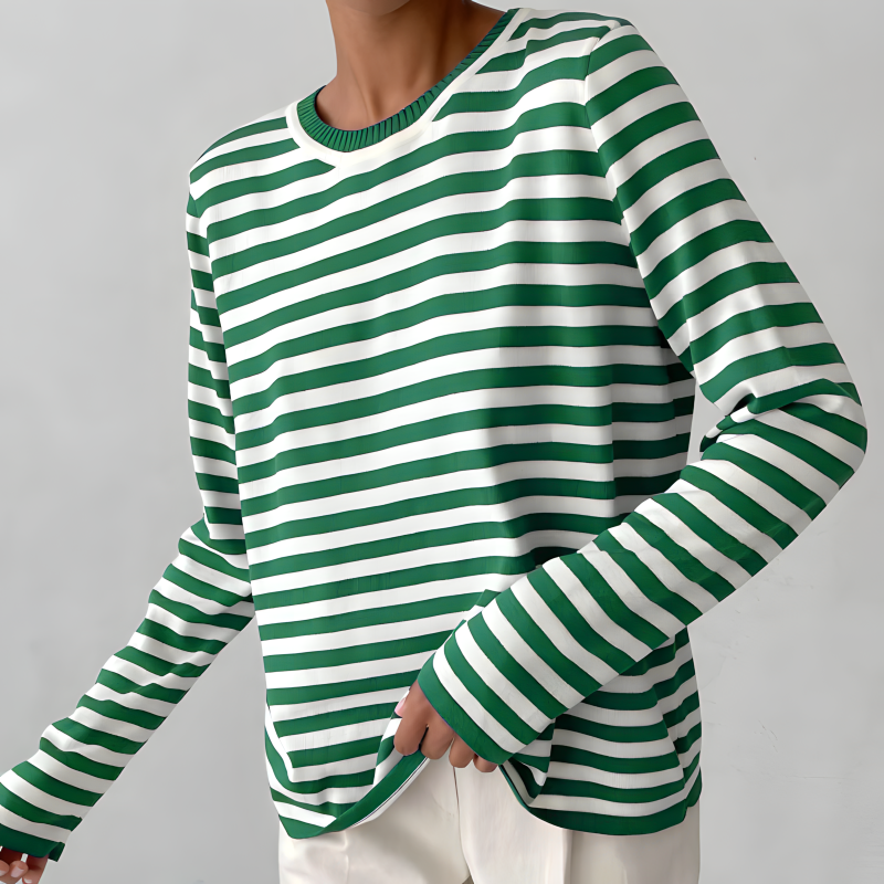 Elegantes gestreiftes T-Shirt | Sommerlich  Leichter Stoff