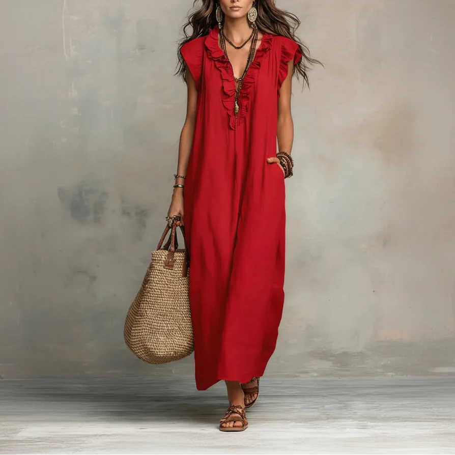 Amelie | Modisches Boho Kleid Damen Elegant