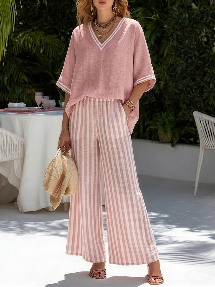 Ella | Stilvolles Gestreiftes Damen Set Chic