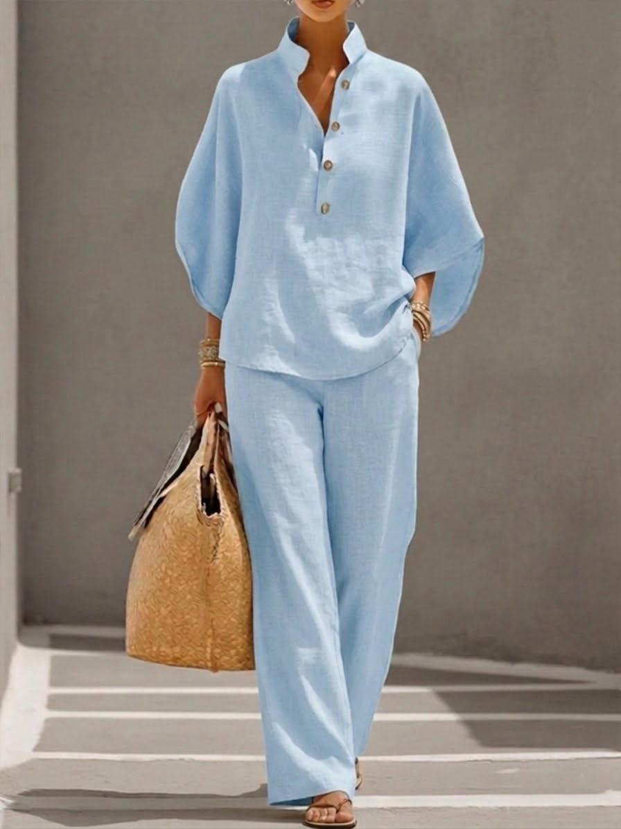 Hannah | Elegantes Set Damen Weite Hose Look