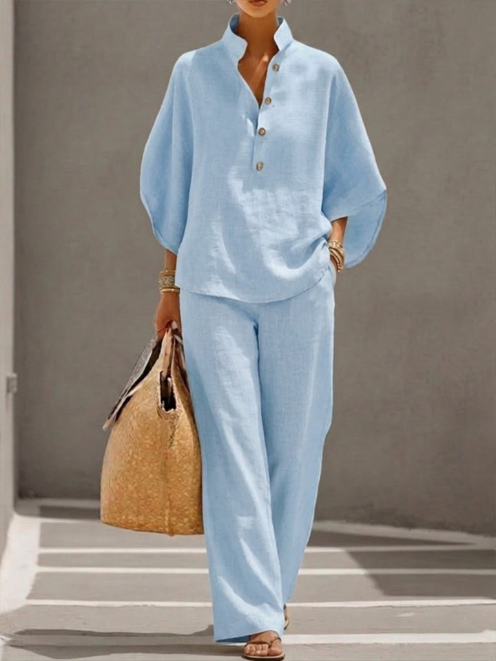 Hannah | Elegantes Set Damen Weite Hose Look