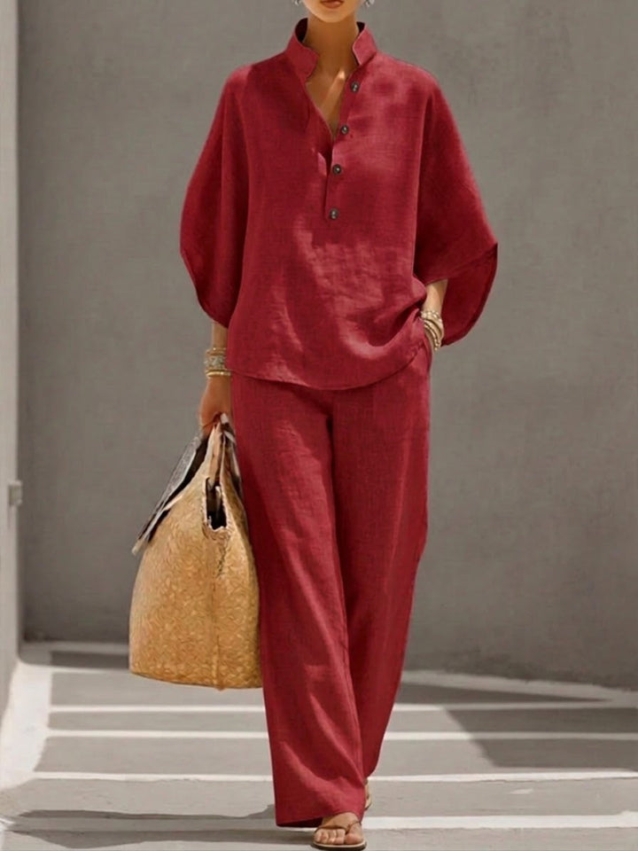 Hannah | Elegantes Set Damen Weite Hose Look