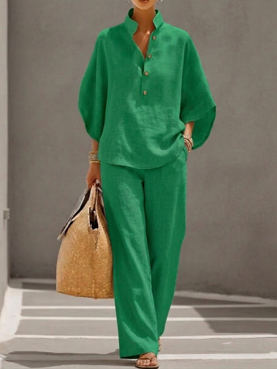 Hannah | Elegantes Set Damen Weite Hose Look