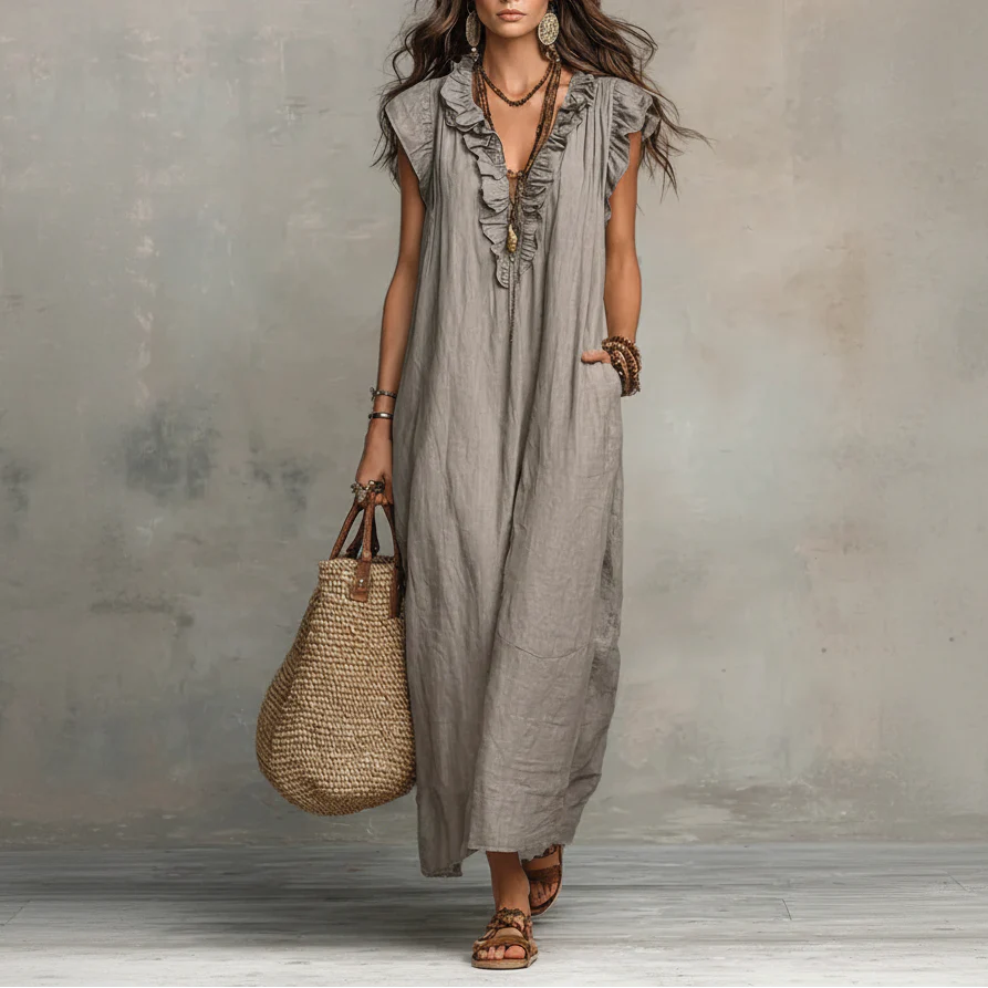 Amelie | Modisches Boho Kleid Damen Elegant