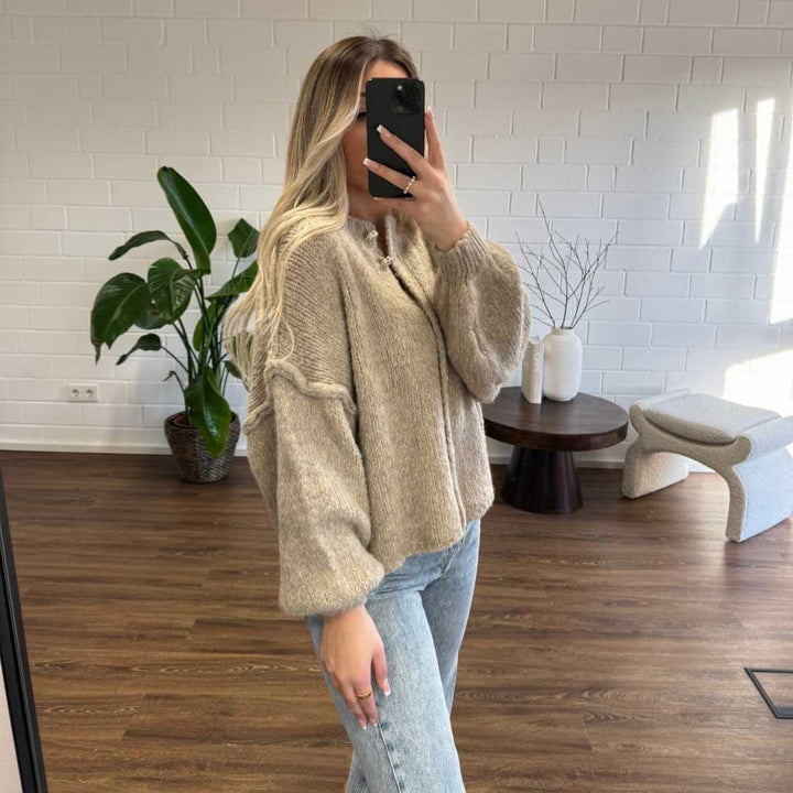 Chiara | Übergroße Damenstrickjacke mit Taschen
