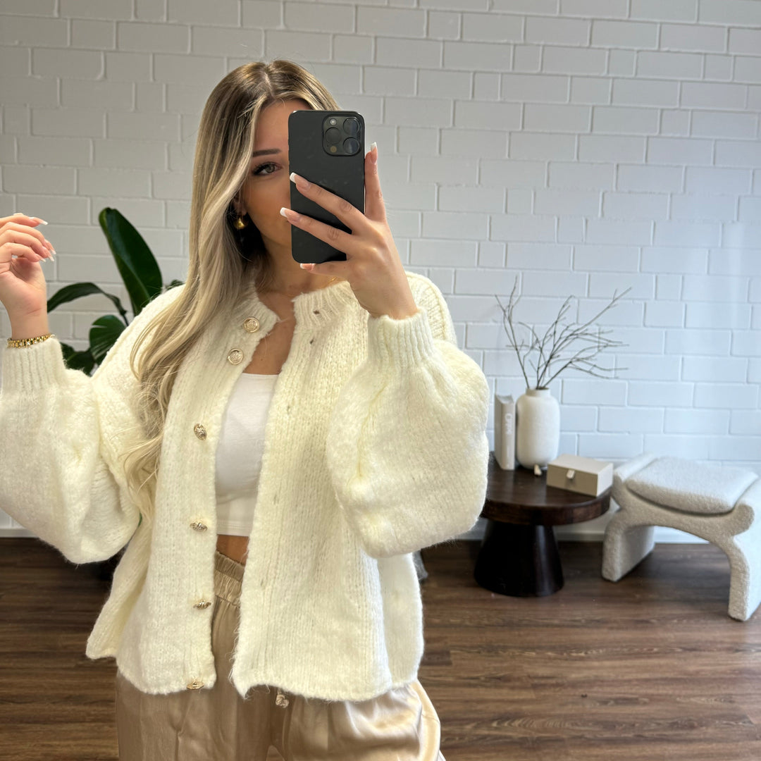 Chiara | Übergroße Damenstrickjacke mit Taschen