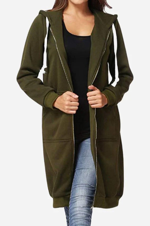 Sweatshirt | Übergroß mit langer Kapuze und Zipper