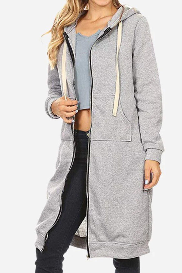Sweatshirt | Übergroß mit langer Kapuze und Zipper
