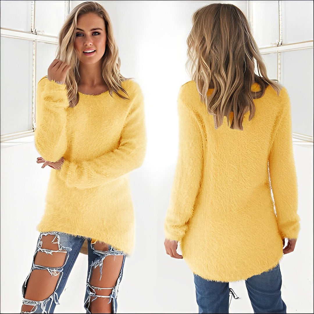 Amelia | Lässiger Langarm-Pullover mit Rundhalsausschnitt