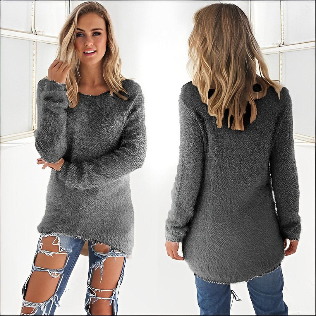 Amelia | Lässiger Langarm-Pullover mit Rundhalsausschnitt