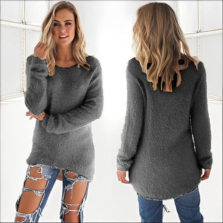 Amelia | Lässiger Langarm-Pullover mit Rundhalsausschnitt