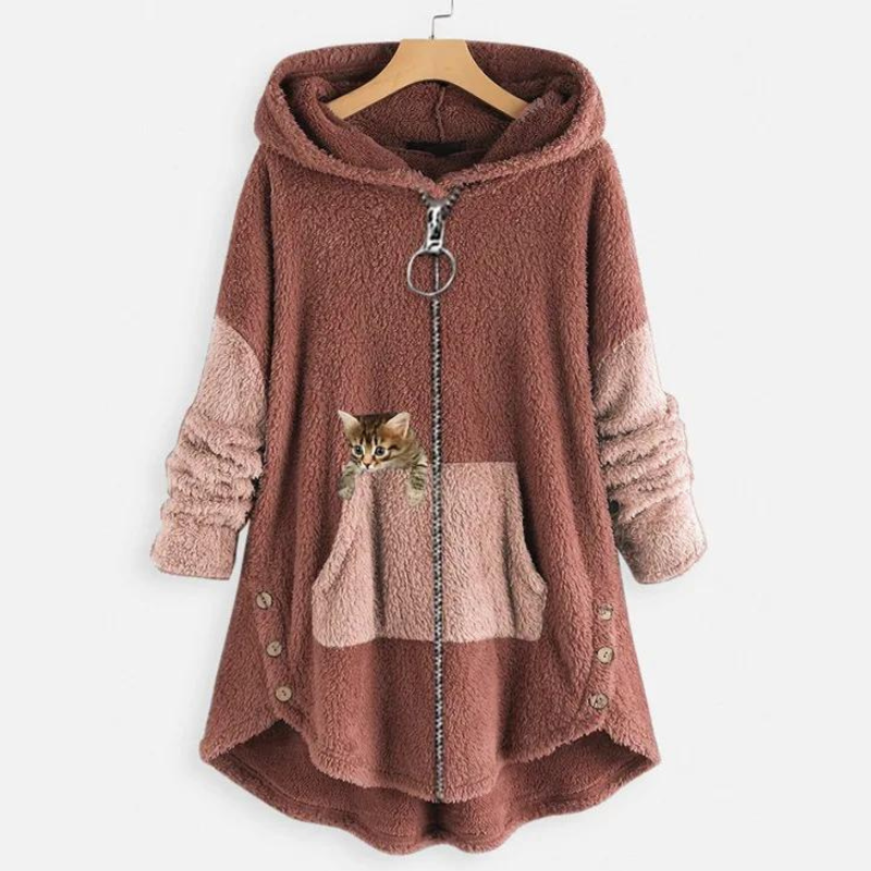 Luna | Flauschiger Winterhoodie mit Kapuze für Damen