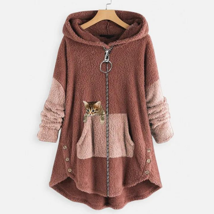 Luna | Flauschiger Winterhoodie mit Kapuze für Damen
