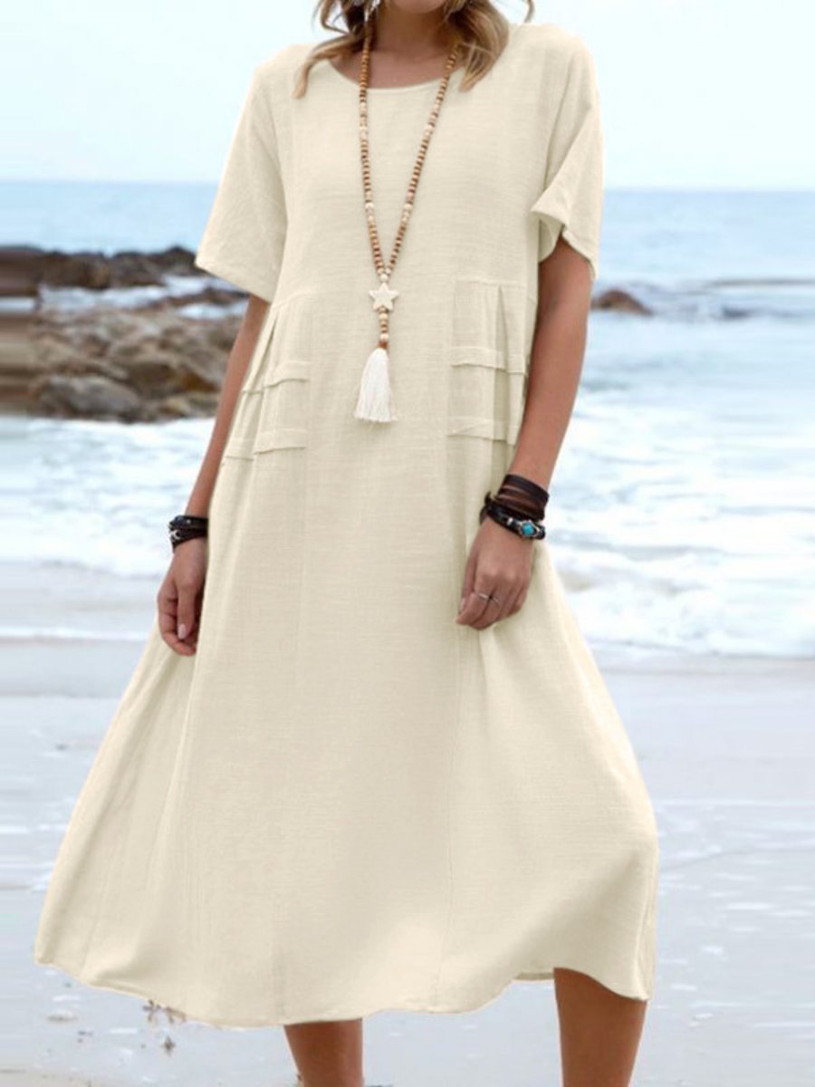 ELLA | Lockeres Rundhals-Kleid mit Stil
