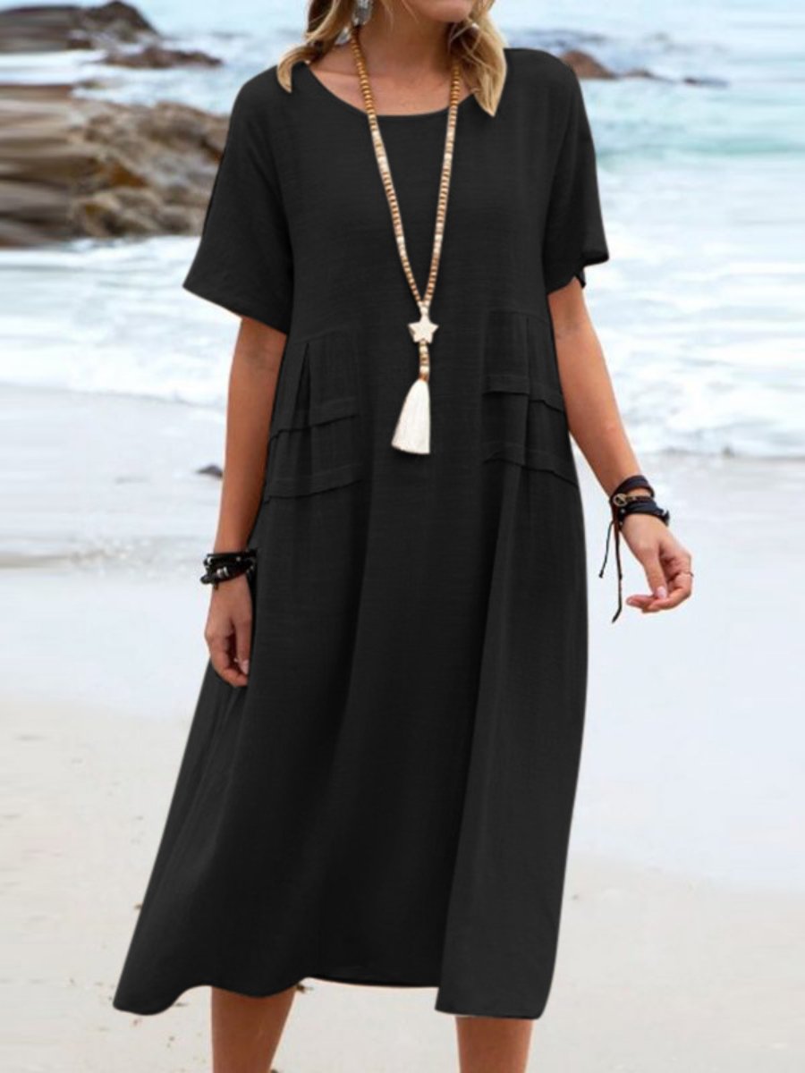ELLA | Lockeres Rundhals-Kleid mit Stil