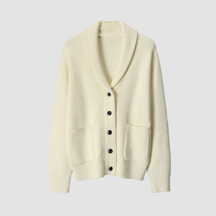 Old Money Strickjacke mit klassischem V-Ausschnitt