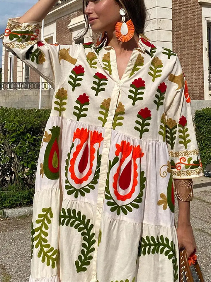 Adeline | Sommerkleid mit feiner Stickerei