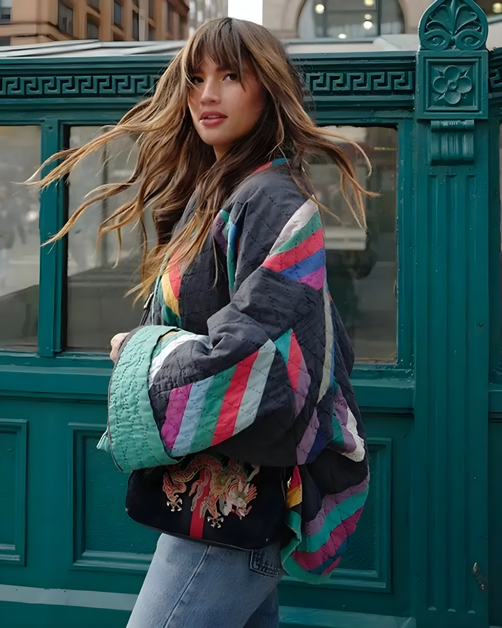 Tina | Vintage Oversize Jacke für Damen lässig