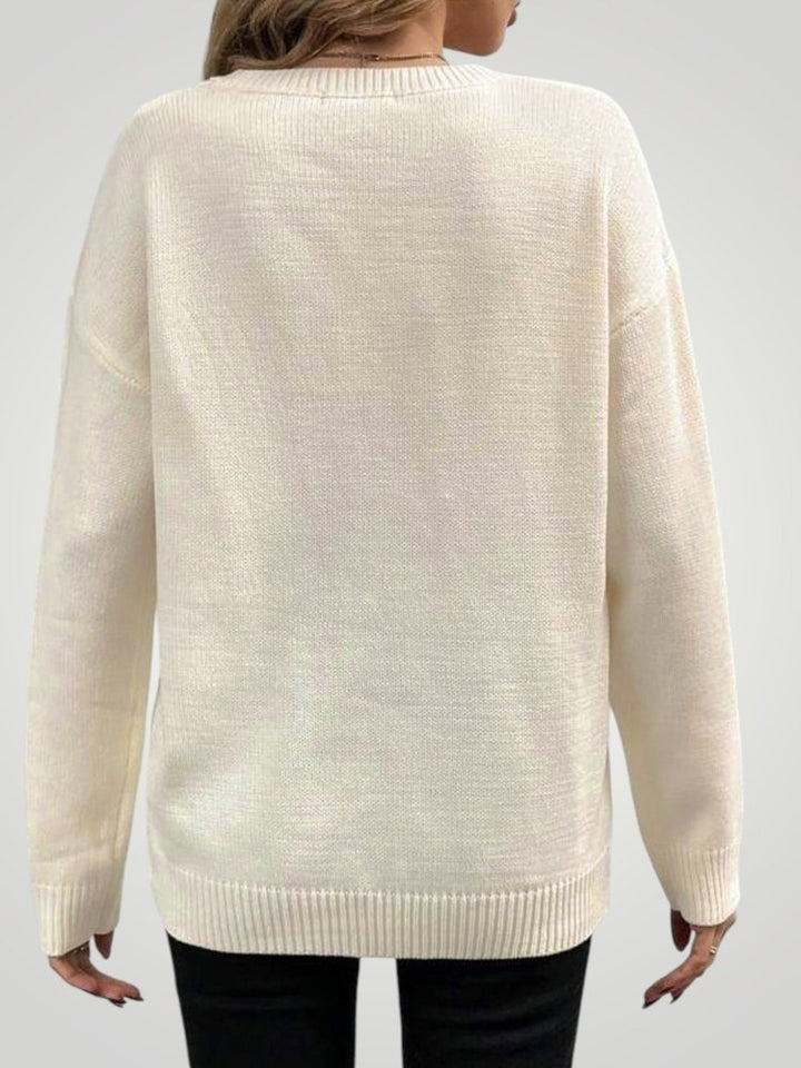Sanna | Rippstrickpullover mit Drop-Schulter