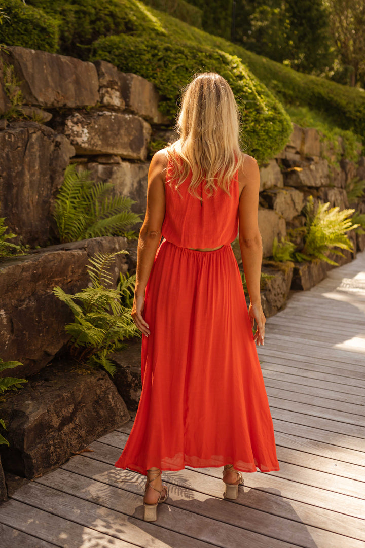 LISA | Das Sommerkleid in kräftigem Orange