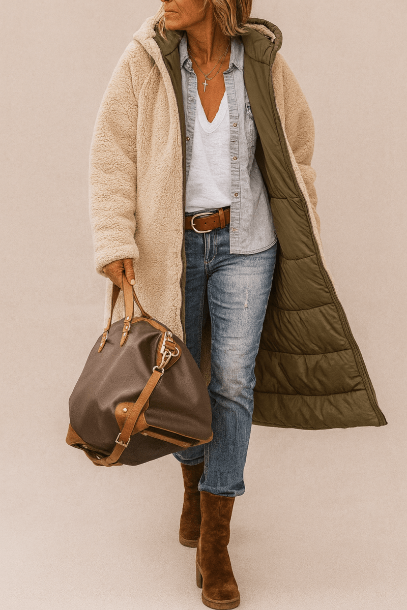 Sophie | Damen Mantel weich luxuriös & wendbar
