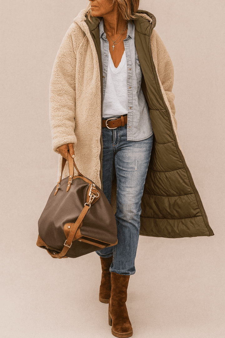 Sophie | Damen Mantel weich luxuriös & wendbar