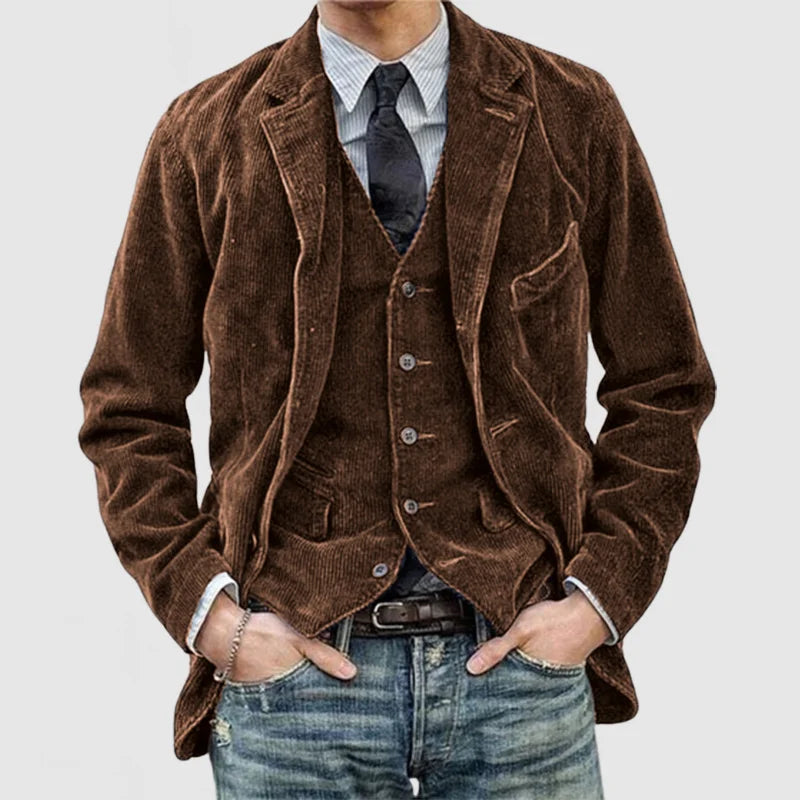 Herrenjacke aus Kord im angesagten Vintage-Stil