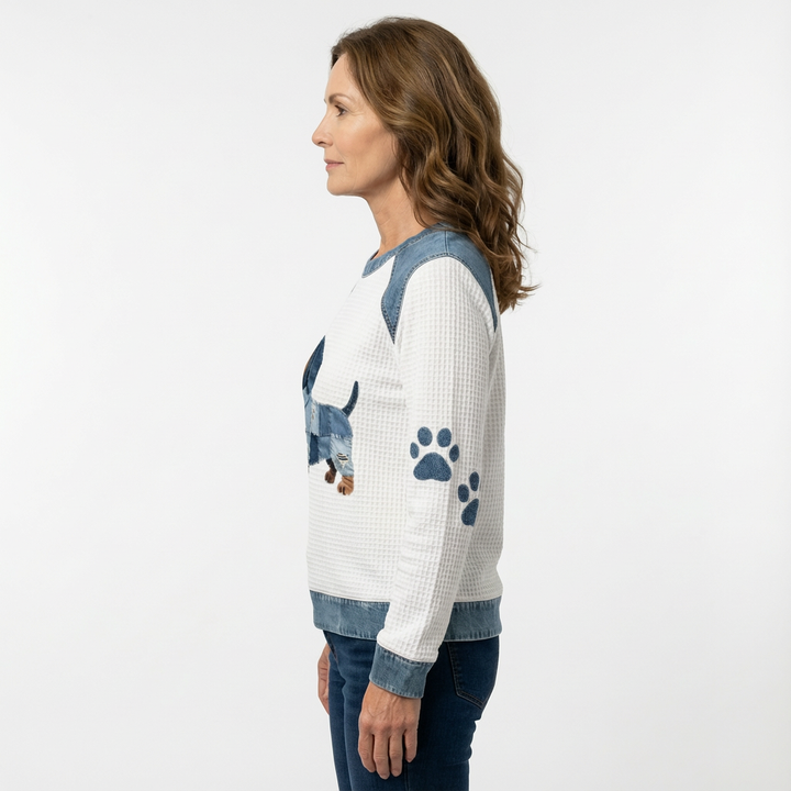 Clara | Niedlicher Dackel mit Patchwork-Details