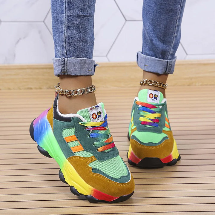 Azura | SwiftStep Bequeme Regenbogen Turnschuhe