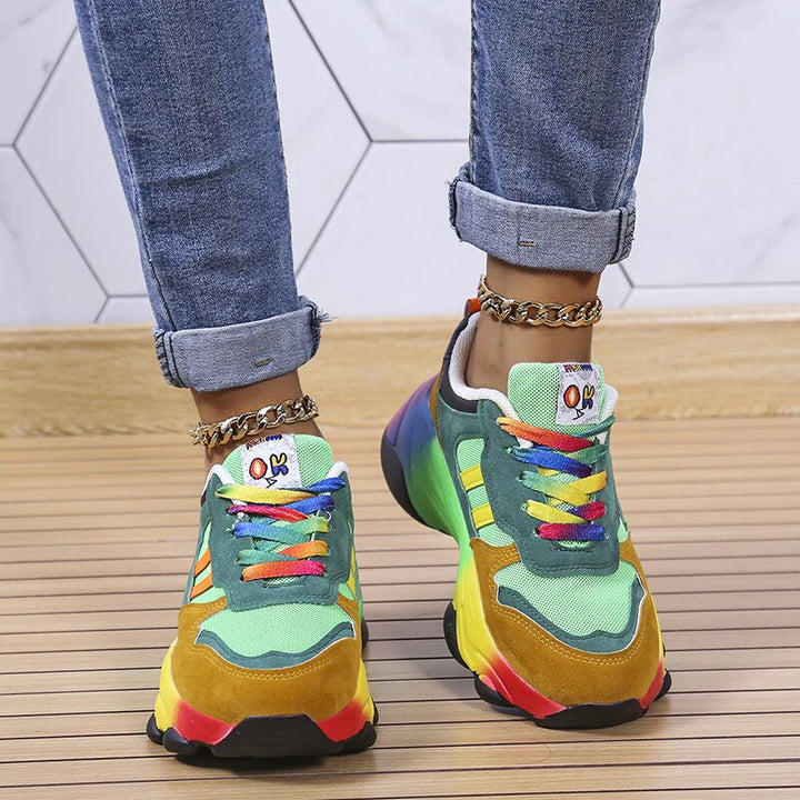 Azura | SwiftStep Bequeme Regenbogen Turnschuhe