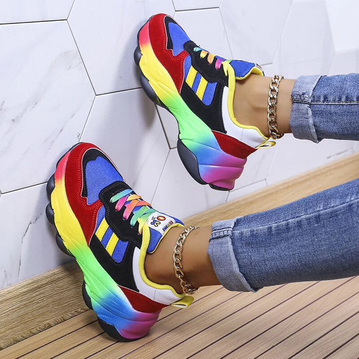 Azura | SwiftStep Bequeme Regenbogen Turnschuhe