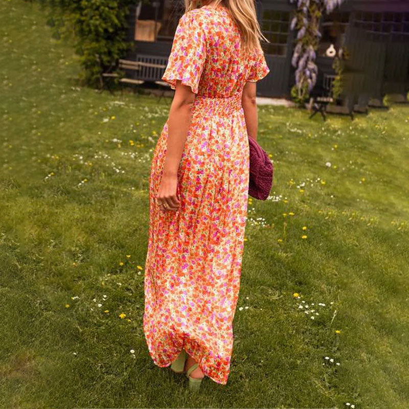 Elsie | Luftiges Maxikleid mit Blumenmuster