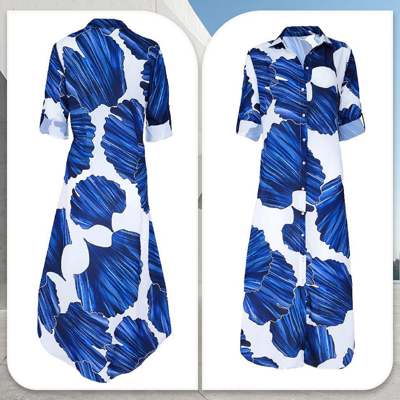 Giselle | Langärmeliges Maxikleid mit Blumenprint