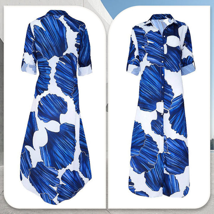 Giselle | Langärmeliges Maxikleid mit Blumenprint