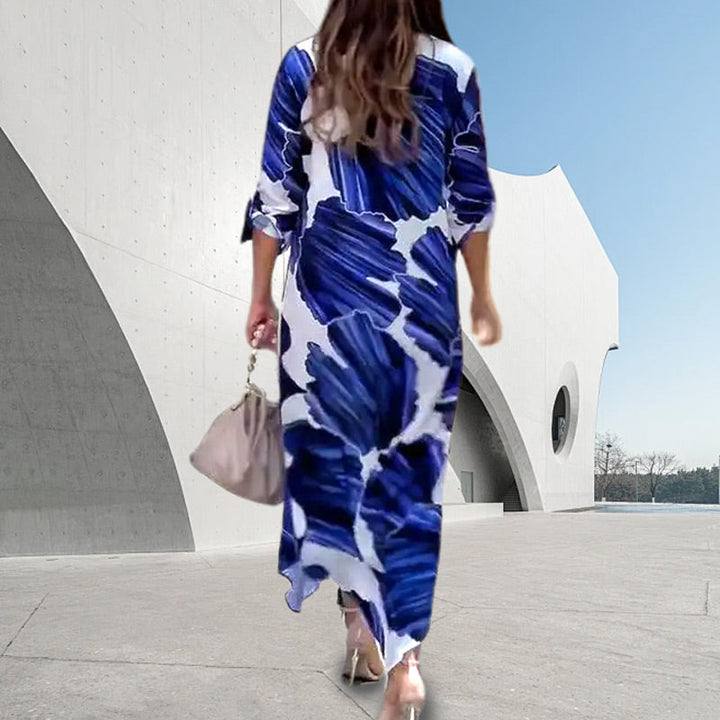 Giselle | Langärmeliges Maxikleid mit Blumenprint