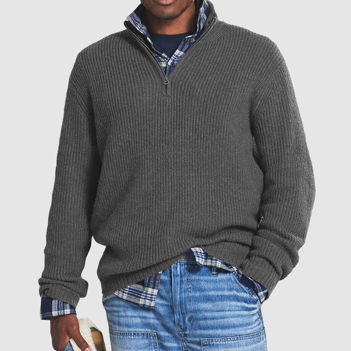 Business Casual | Herrenpullover mit Reißverschluss