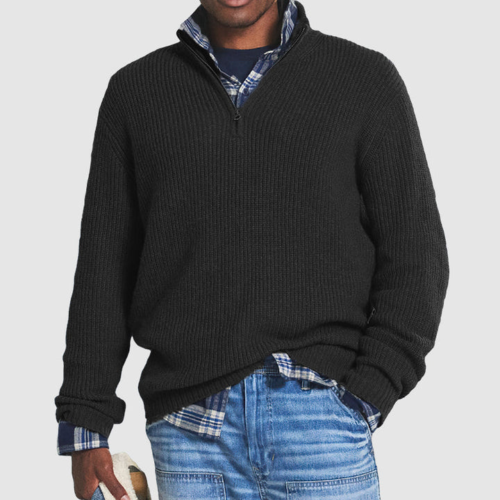 Business Casual | Herrenpullover mit Reißverschluss