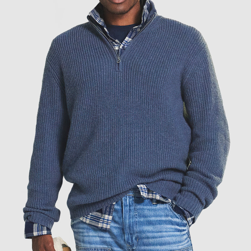 Business Casual | Herrenpullover mit Reißverschluss