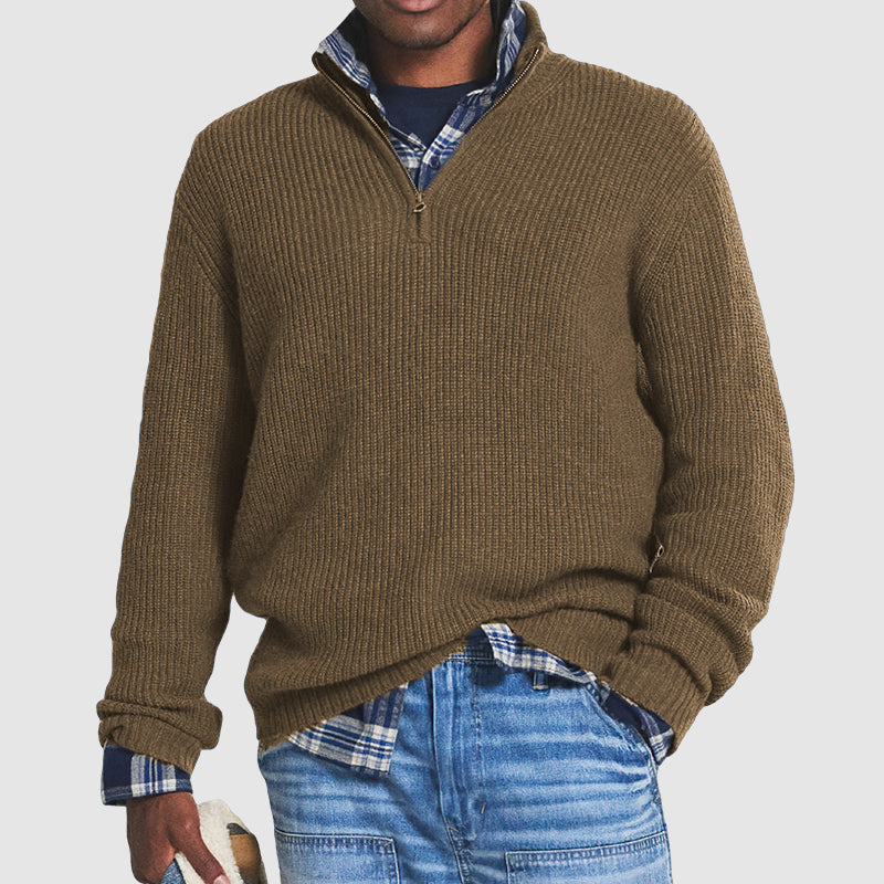 Business Casual | Herrenpullover mit Reißverschluss