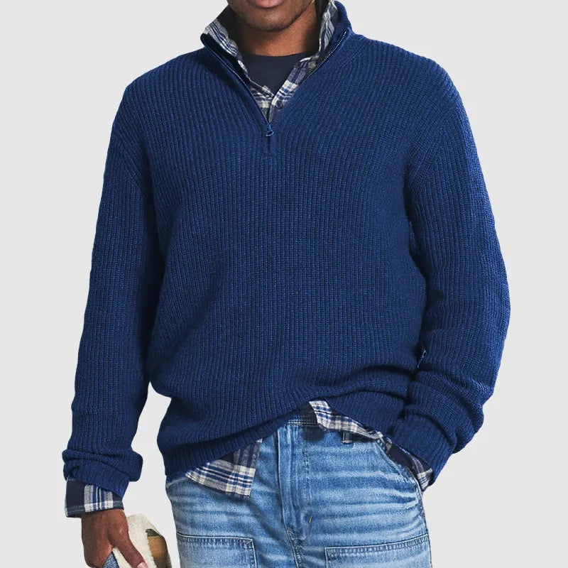 Business Casual | Herrenpullover mit Reißverschluss