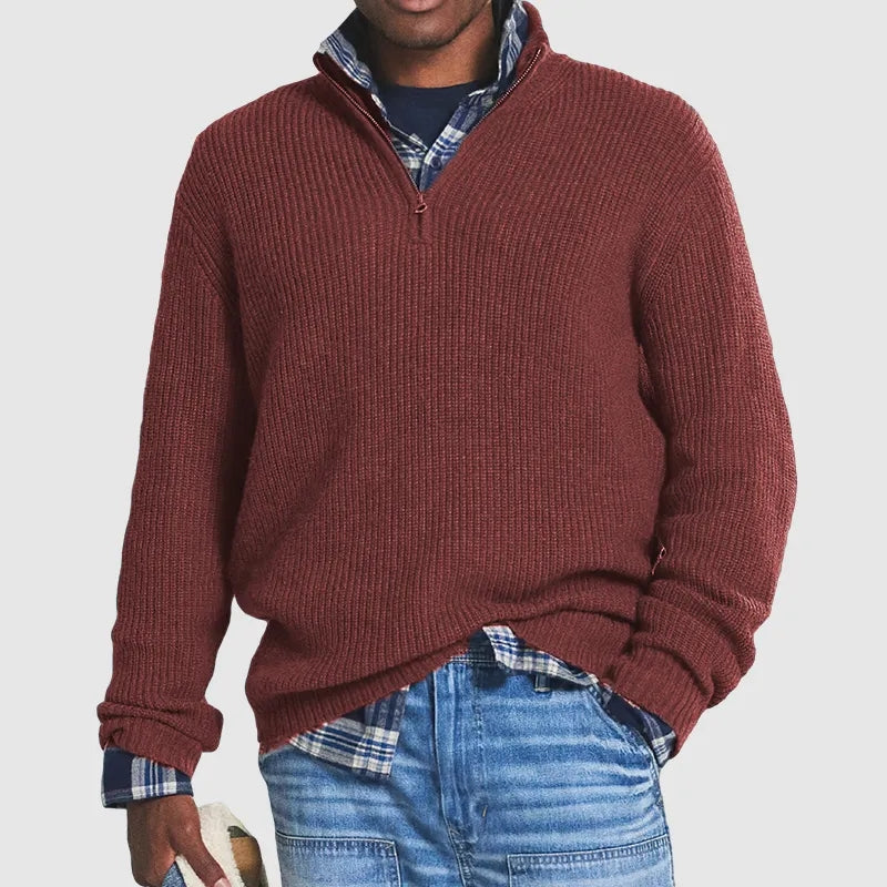 Business Casual | Herrenpullover mit Reißverschluss