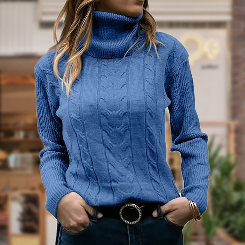 Nadine | Rippstrick-Rollkragenpullover in luxuriösem Design