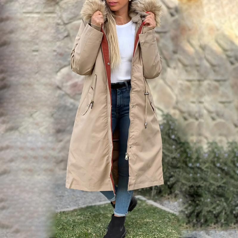 Isabelle | Damenjacke für Winter mit Kapuze und Pelz