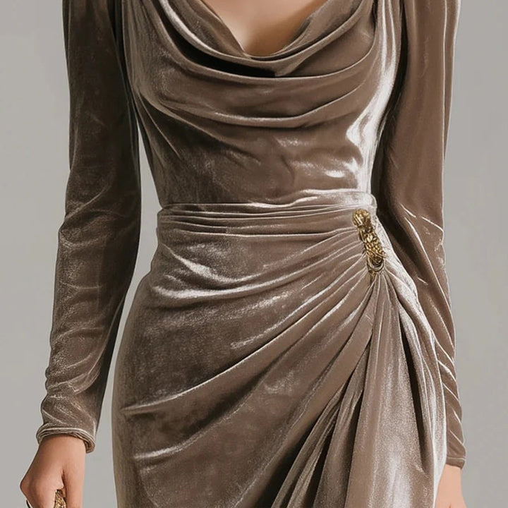 Rina | Samtkleid Damen Chic & Zeitlos Elegant