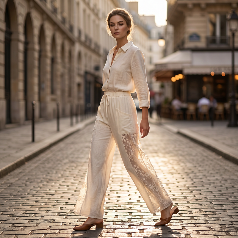 Elisa | Spitzenhose Damen Stilvoll Chic